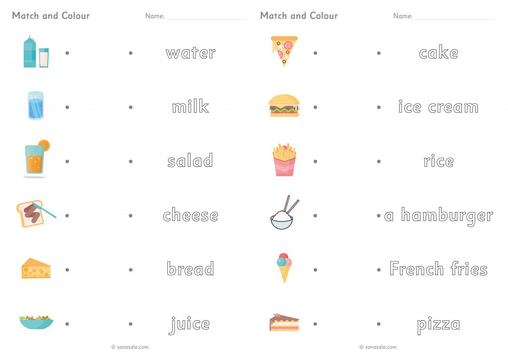 food-and-drinks-connect-the-dots-worksheets-sanasala-learning